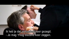 Met Bart, Caroline en Kris in de schminkstoel