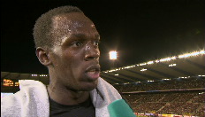 Reactie Usain Bolt (200m)