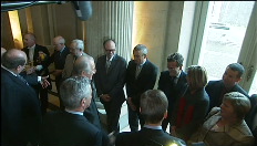 King honours Haiti relief workers at Laken Castle