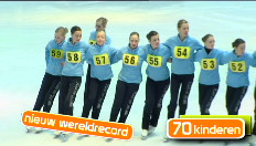 70 kinderen draaien rond in de schaatsmolen
