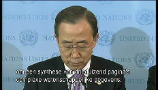 Ban Ki-Moon blijft achter klimaatrapport staan
