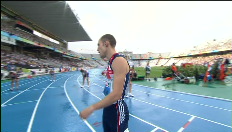 Halve finale van Vanhaeren en Bultheel op de 400m Horden
