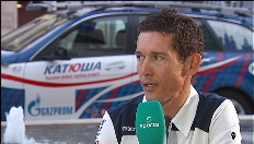 Robbie McEwen aan tafel bij Lieven Van Gils