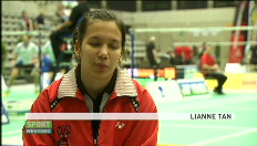 Portret van Lianne Tan, Belgisch badmintonkampioene