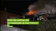 Huis volledig uitgebrand in Houthulst