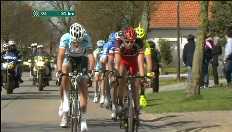 Kopgroepje met Boonen rijdt weg van de rest