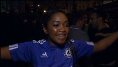 Chelsea-fans vieren in München en Londen