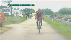 Philippe Gilbert springt uit het peloton
