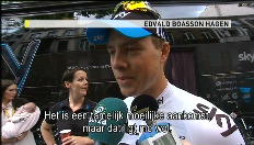 Interviews voor de start van de eerste rit