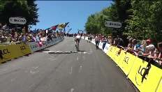 Christophe Vandegoor en Frank Hoste filmen aankomst La Planche des Belles Filles
