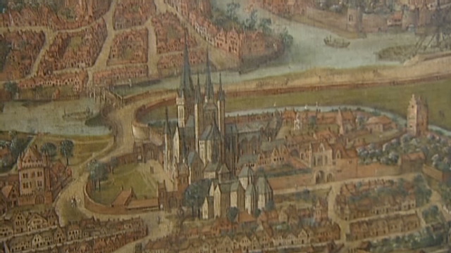 deredactie.be video: STAM exposeert kaart van Gent uit de 16e eeuw