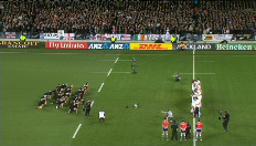 Oorlogsdans 'Haka' van Nieuw-Zeeland voor de rugbyfinale