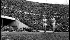 Emil Zatopek goud marathon in Helsinki (1952)
