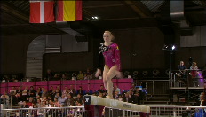 Teamfinale EK turnen: Gaëlle Mys (balk)