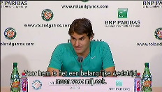 David Goffin tegen zijn idool Federer