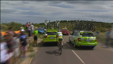 De wedstrijdjury veegt de Liquigas-ploegleiding de mantel uit